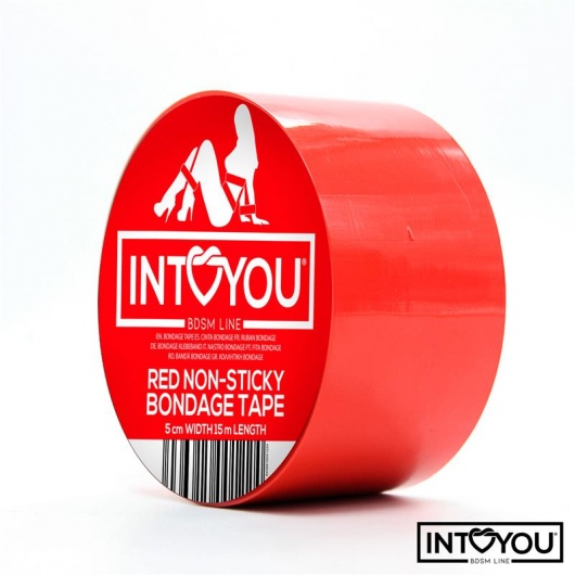 Красный скотч для фиксации Non-Sticky Bondage Tape - 15 м. - Intoyou - купить с доставкой в Сыктывкаре