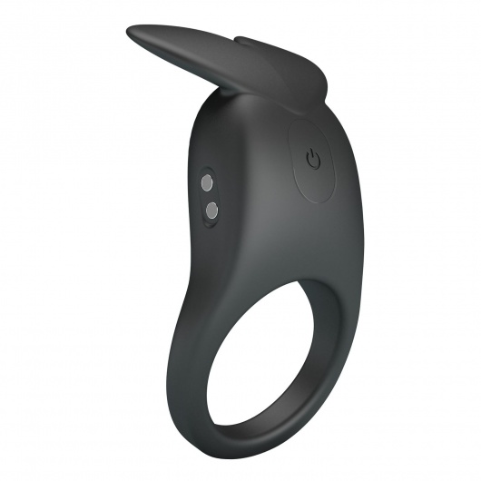 Черное перезаряжаемое виброкольцо Carlton - Baile - в Сыктывкаре купить с доставкой