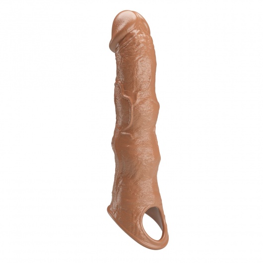 Карамельный фаллоудлинитель с 3 вставками - 28 см. - Baile - в Сыктывкаре купить с доставкой