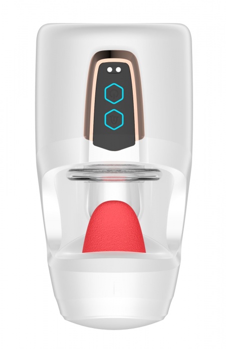 Белый мастурбатор с язычком и возвратно-поступательными движениями - Secwell - в Сыктывкаре купить с доставкой