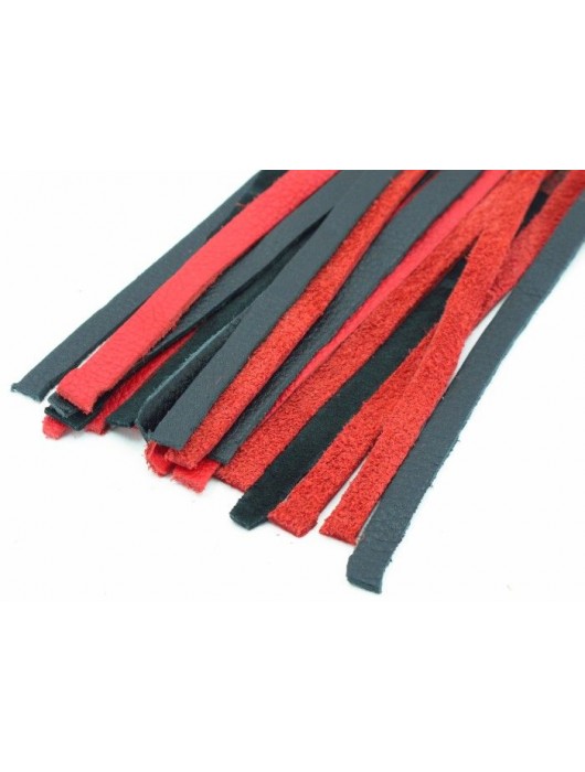 Черно-красная плеть с красной ручкой  Турецкие головы  - 57 см. - БДСМ Арсенал - купить с доставкой в Сыктывкаре