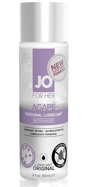 Лубрикант на водной основе для женщин JO AGAPE LUBRICANT ORIGINAL - 60 мл. - System JO - купить с доставкой в Сыктывкаре