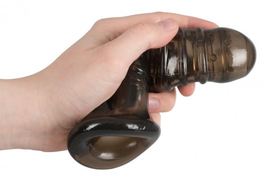 Насадка на пенис Rebel smoke с рёбрышками и отверстием под мошонку - Orion - в Сыктывкаре купить с доставкой