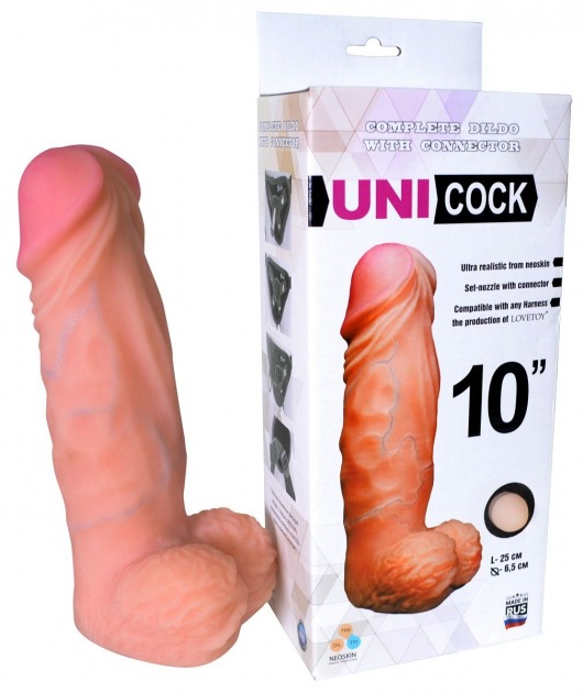 Фаллическая насадка Харнесс UNICOCK 10  - 25 см. - LOVETOY (А-Полимер) - купить с доставкой в Сыктывкаре