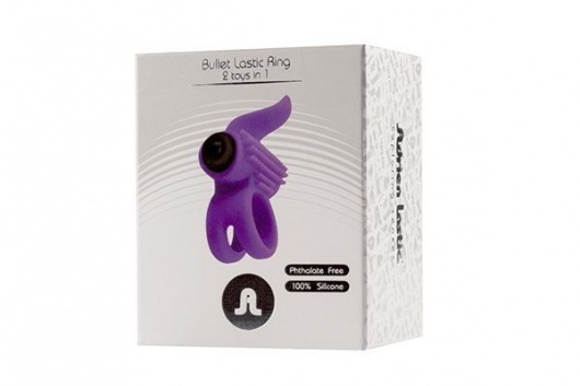 Эрекционное кольцо с подхватом мошонки и стимуляцией клитора Bullet Lastic Ring - Adrien Lastic - в Сыктывкаре купить с доставкой