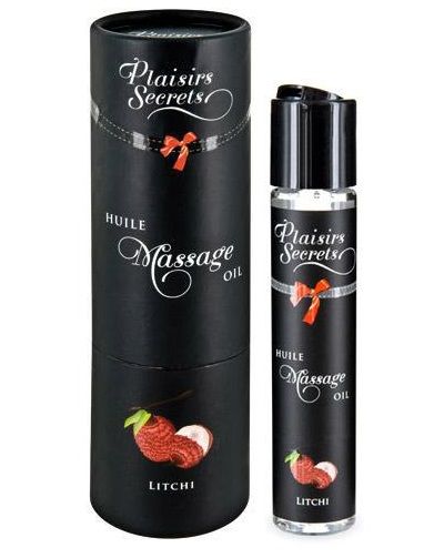 Массажное масло с ароматом личи Huile de Massage Gourmande Litchi - 59 мл. - Plaisir Secret - купить с доставкой в Сыктывкаре