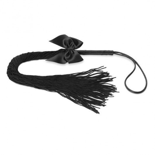 Чёрная плётка Lilly Whip Bijoux - Bijoux Indiscrets - купить с доставкой в Сыктывкаре