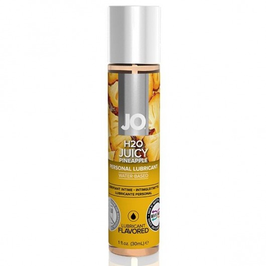 Смазка с ароматом ананаса JO Flavored Juicy Pineapple - 30 мл. - System JO - купить с доставкой в Сыктывкаре