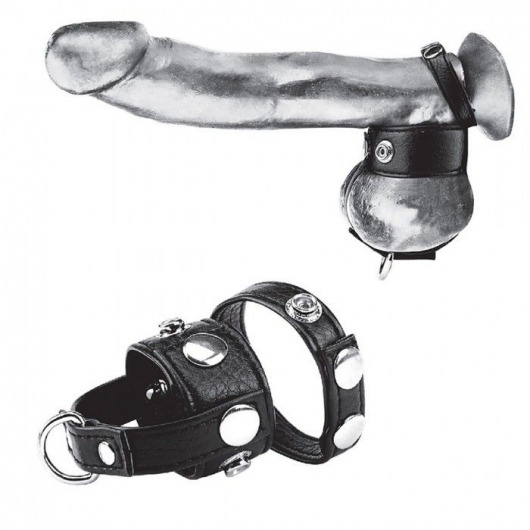 Утяжка для мошонки и пениса Cock Ring With 1  Ball Stretcher And Optional Weight Ring - BlueLine - купить с доставкой в Сыктывкаре