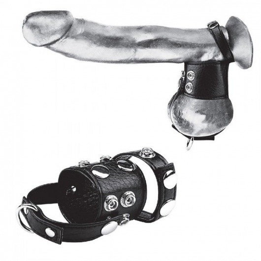 Утяжка на пенис и мошонку Cock Ring With 1.5  Ball Stretcher And Optional Weight Ring - BlueLine - купить с доставкой в Сыктывкаре