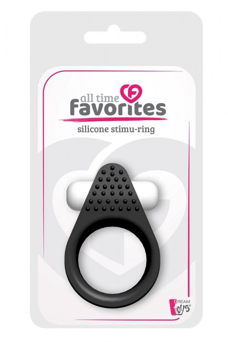 Чёрное эрекционное кольцо LIT-UP SILICONE STIMU RING 1 BLACK - Dream Toys - в Сыктывкаре купить с доставкой