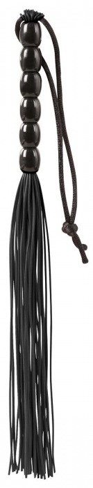 Чёрная мини-плеть из резины Rubber Mini Whip - 22 см. - Blush Novelties - купить с доставкой в Сыктывкаре