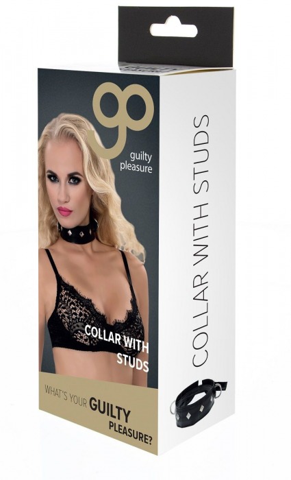 Полиуретановый ошейник с пуклями и D-кольцами Collar with Studs - Blush Novelties - купить с доставкой в Сыктывкаре