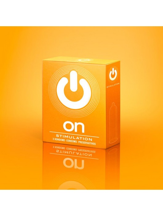 Презервативы ON) Stimulation с точками - 3 шт. - ON) - купить с доставкой в Сыктывкаре