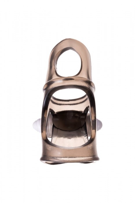 Дымчатая насадка на пенис Toyfa XLover с вибропулей - ToyFa - в Сыктывкаре купить с доставкой