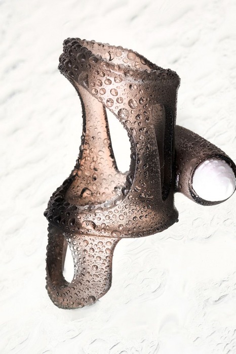 Дымчатая насадка на пенис Toyfa XLover с вибропулей - ToyFa - в Сыктывкаре купить с доставкой