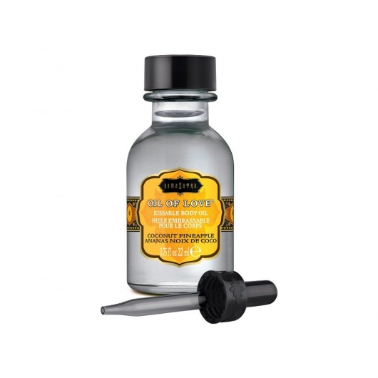 Масло для ласк с ароматом кокоса и ананаса Oil of Love Coconut Pineapple - 22 мл. - Kama Sutra - купить с доставкой в Сыктывкаре