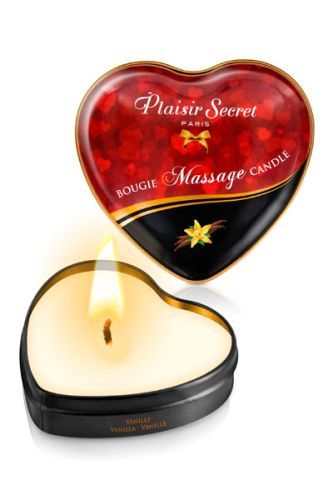 Массажная свеча с ароматом ванили Bougie Massage Candle - 35 мл. - Plaisir Secret - купить с доставкой в Сыктывкаре