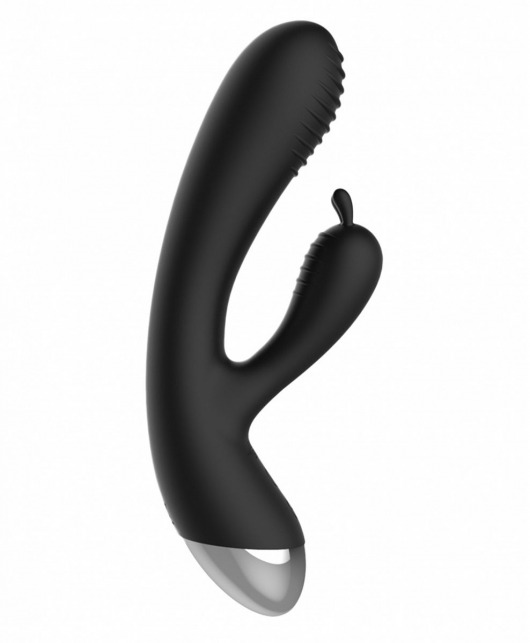 Чёрный вибратор E-Stimulation Rabbit Vibrator с электростимуляцией - 19 см. - Shots Media BV - купить с доставкой в Сыктывкаре