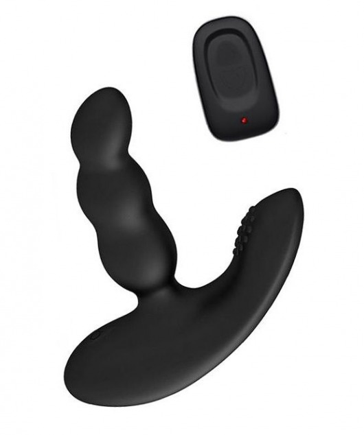 Черный силиконовый стимулятор простаты Levett Nitoc с пультом ДУ - Levett - в Сыктывкаре купить с доставкой