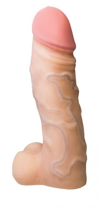 Реалистичная насадка с мошонкой REAL Standard - 15,5 см. - LOVETOY (А-Полимер) - купить с доставкой в Сыктывкаре