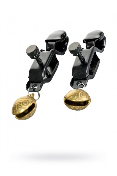 Черно-золотистые зажимы для сосков TOYFA Theatre - ToyFa - купить с доставкой в Сыктывкаре
