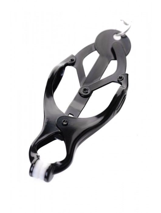 Черно-серебристые зажимы для сосков с кольцом для пениса TOYFA Metal - ToyFa - купить с доставкой в Сыктывкаре