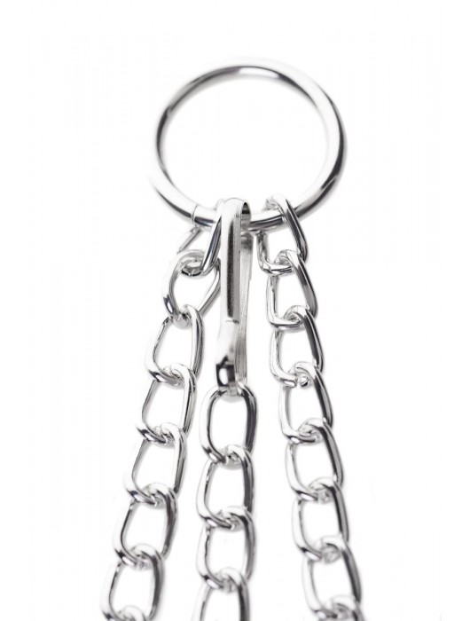 Черно-серебристые зажимы для сосков с кольцом для пениса TOYFA Metal - ToyFa - купить с доставкой в Сыктывкаре