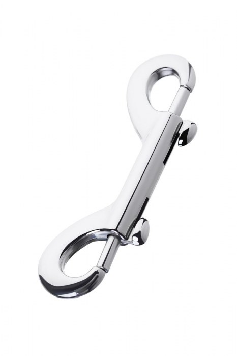Серебристый двухсторонний карабин TOYFA Metal - ToyFa - купить с доставкой в Сыктывкаре
