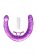 Фиолетовый двухсторонний фаллоимитатор с вибропулей - 35 см. - Toyfa Basic