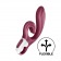 Бордовый вибратор-кролик Love me - 21,2 см. - Satisfyer