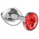 Большая серебристая анальная пробка Diamond Red Sparkle Large с красным кристаллом - 8 см. - Lola Games - купить с доставкой в Сыктывкаре